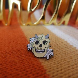 Skull Enamel Pins - Roses / Flowers - 2